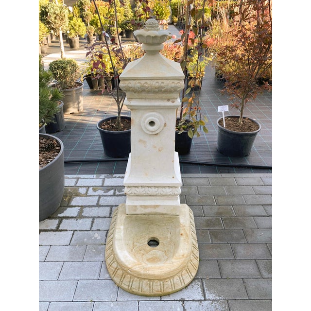 A unique hand-carved Italian Vedovella fountain, made of natural limestone. The Vedovelle were initially produced in...
