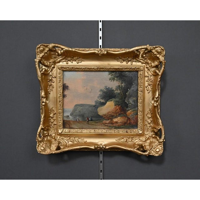 After Jean Pillement, Path Opening Onto the Sea, Oil on Panel, Late 19th Century For Sale - Image 5 of 17