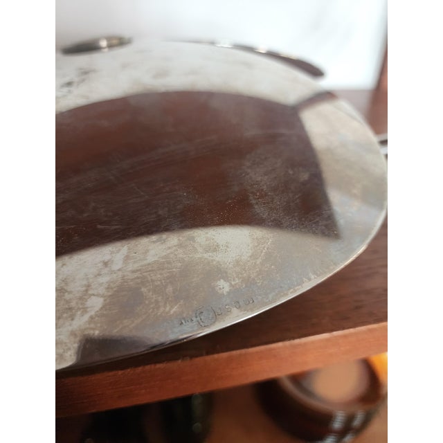Silver Mesa Italy Stainless Steel Fruit Platter | Mid-Century Modern Biomorphic Tray For Sale - Image 8 of 16