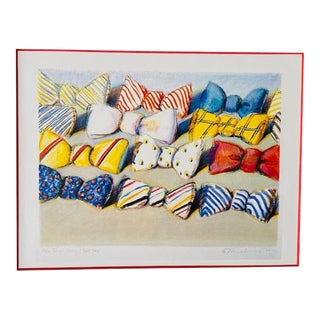 1991 "Ties" Wayne Thiebaud Pop Art Still Life Color Trial Proof Poster For Sale