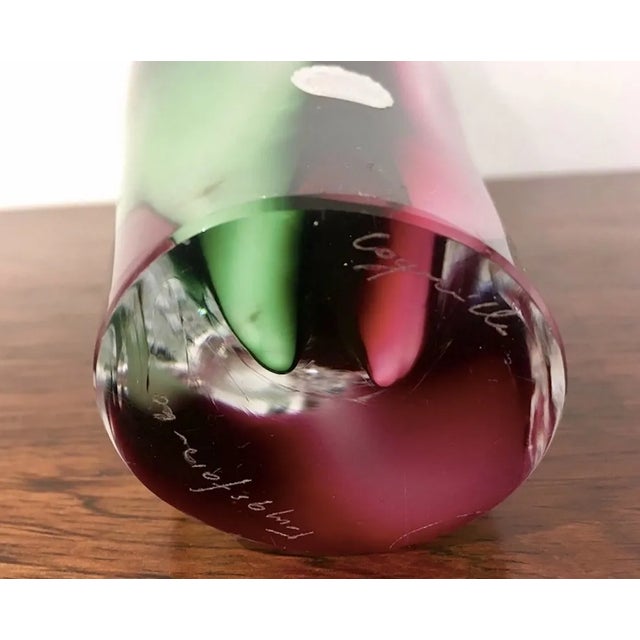 Crystal Coquille Vases by Paul Kedelv for Flygsfors, 1950s, Set of 2 For Sale - Image 6 of 11