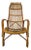 Vintage Bent Bamboo and Rattan Armchair, 1960s For Sale