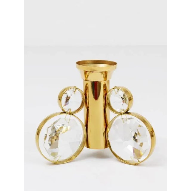 Beautiful candleholders in the style of Gaetano Sciolari. Manufactured in the 1970s by Palwa, Germany. Made of gold-plated...