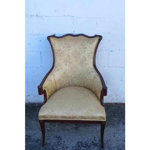 1940s Carved Mahogany Fireplace Living Bed Room Side Chairs a Pair 6277 For Sale - Image 4 of 18