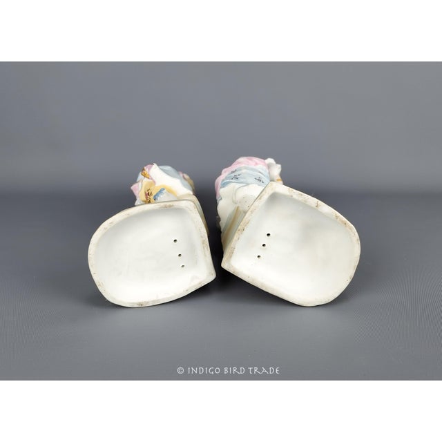 1900s Pair of German Bisque Porcelain Cinderella Sculptures For Sale - Image 11 of 11