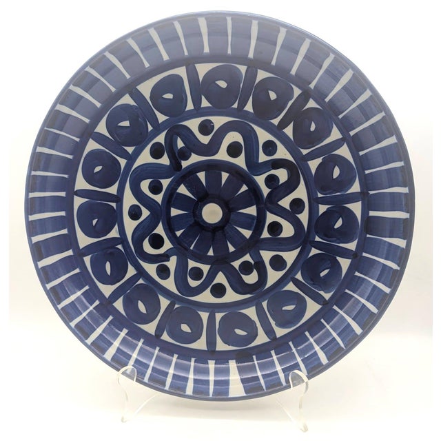 Offered is a large glazed stoneware serving platter from Dansk Design's Moorish-inspired "Arabesque" collection of...