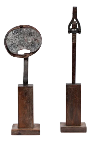 Iron Sculptures by Rolf Hans, Set of 2