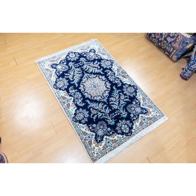 Hand-knotted Nain Oriental rug | Knot density: 6La 60 Raj (approx. 700000 knots/m²) | Material: Silk & Wool | Size: 178 x...