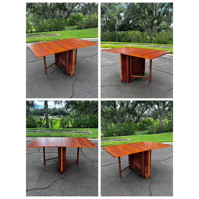 Mid Century Modern ‘Maria’ Extendable and Folding Dining Table | Bruno Mathsson For Sale In Tampa - Image 6 of 18