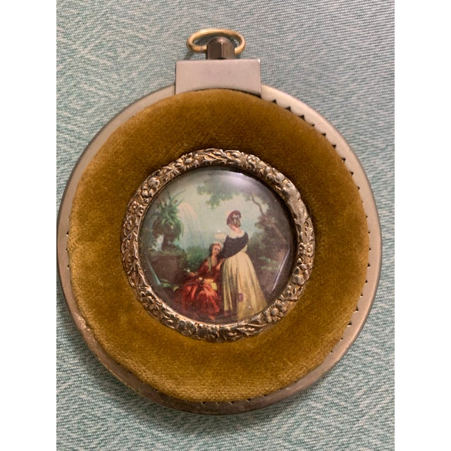 Victorian Antique Victorian Velvet Framed Miniature Portraits For Sale - Image 3 of 9