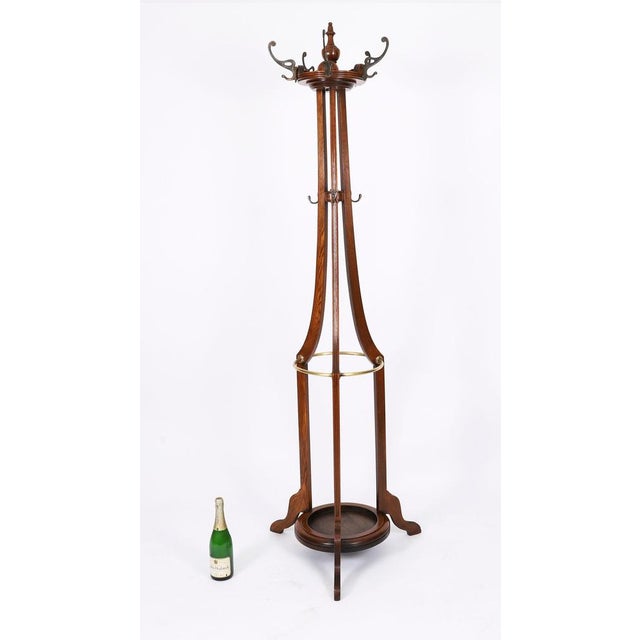 Antique Victorian Oak Hall Umbrella Coat Stand, 19th Century For Sale - Image 11 of 12