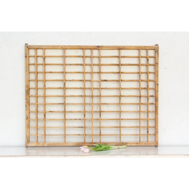 Tan Rustic Asian Antique Architectural Screen For Sale - Image 8 of 8