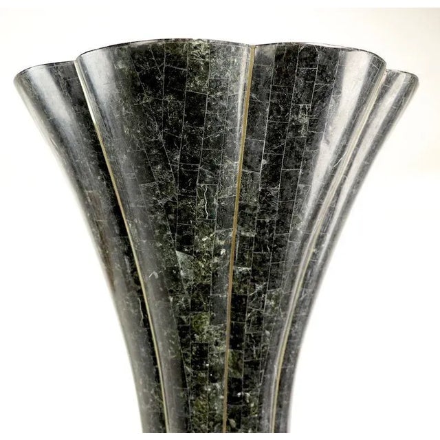 Tessellated Stone Torchiere Lamp by Maitland Smith For Sale In New York - Image 6 of 13