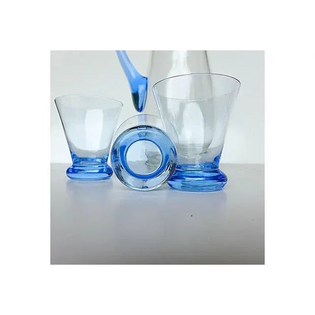 Glass Vintage Glass Juice Service - Set of 4 For Sale - Image 7 of 7