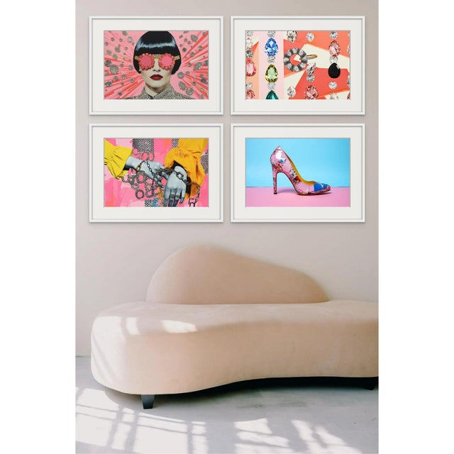 # Set of 4 - 36" X 24" - Unframed Limited Edition Photograph Prints - 'Girls & Diamonds'' - Fashion Series'#1 For Sale - Image 6 of 6