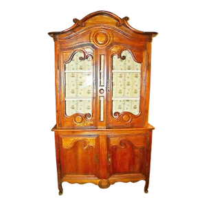 Early 19th Century French Pitch Pine Hutch Buffet a Deaux Corps