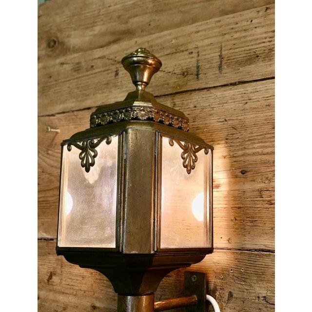 Antique French Brass Carriage Lamps, 1800, Set of 2 For Sale - Image 3 of 8