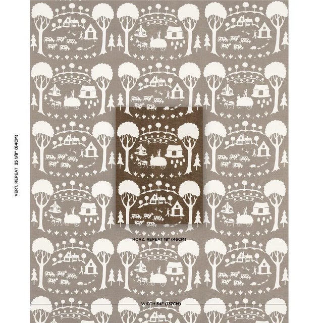 Inspired by a midcentury design in our archive, Farm Scene is a cheerful, charming celebration of country life. A stylized...