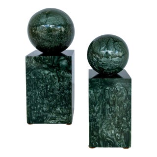 Currey & Company Modern Green Nova Sculptures For Sale