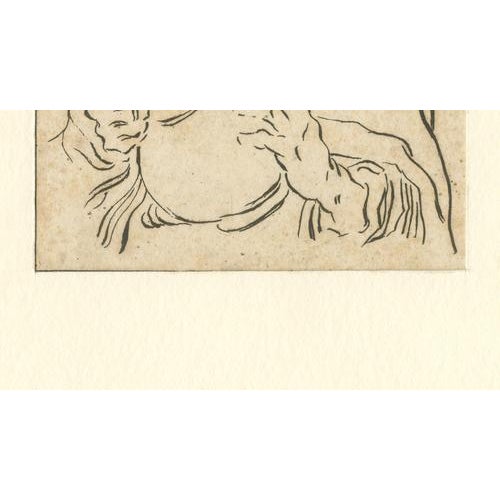 After Bloemaert, Study of Man with Jug, 1700s, Etching For Sale - Image 6 of 9