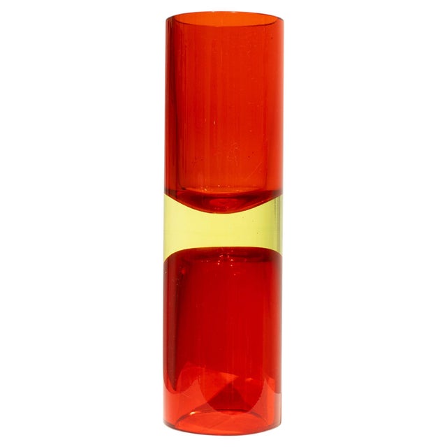 Red Hand-Crafted Red Murano Double Vase, 1970 For Sale - Image 8 of 8