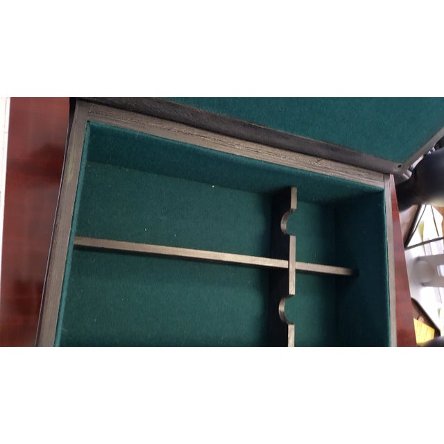 Wood Traditional Leather and Wood Embossed Cigar Box For Sale - Image 7 of 9