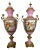 French Sèvres Porcelain Vases in Pink, 20th Century, Set of 2 For Sale