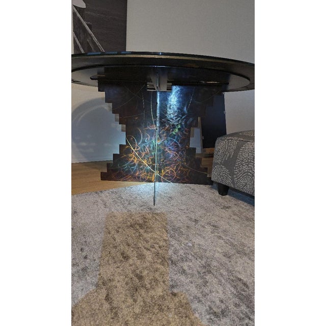 1990s 1990s 60 Inch Laser Etched Southwestern Dining Table For Sale - Image 5 of 9