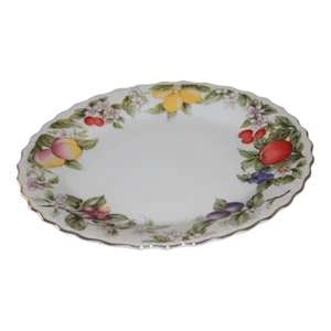 Late 20th Century Andrea by Sadek Fruit & Blossom Porcelain Party Platter