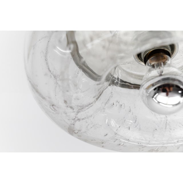 Large Mid-Century Modern Glass Donut Wall or Ceiling Lamp, Germany, 1960s For Sale - Image 9 of 13