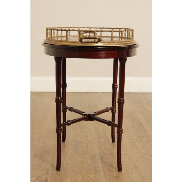 Regency Style Mahogany Brass Butler's Tray Table | Chairish