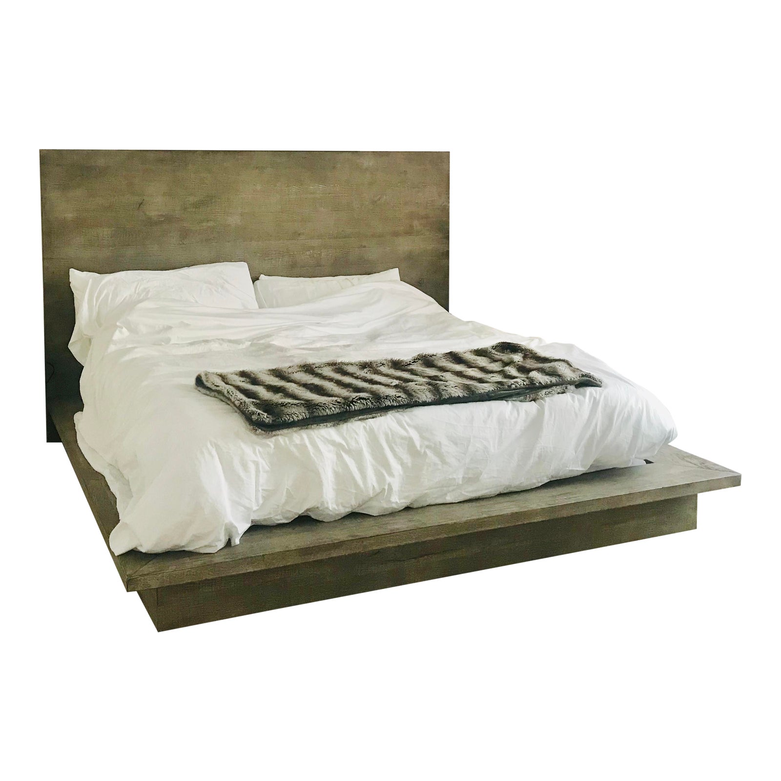 Restoration Hardware Reclaimed Russian Oak Platform Bed Chairish