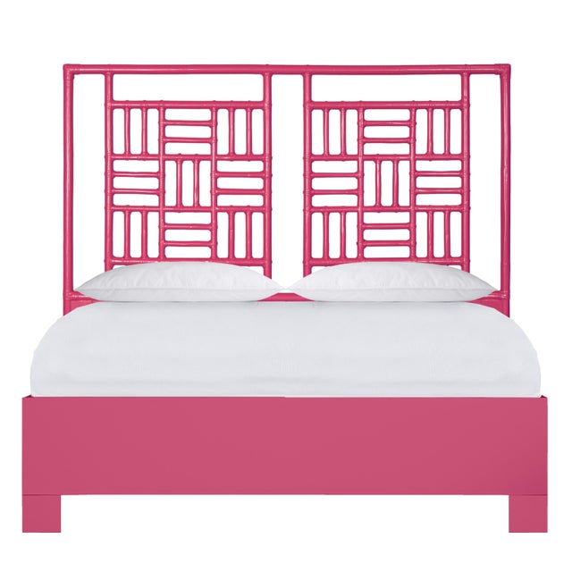 Finn Platform Bed Queen - Pink For Sale - Image 12 of 12