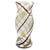 A tall Italian Art Glass vase attributed to Fulvio Bianconi for Venini from Italy circa 1950. Clear cased glass with fused...
