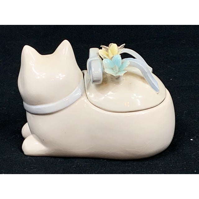 Vintage Ceramic Cat Box Chairish