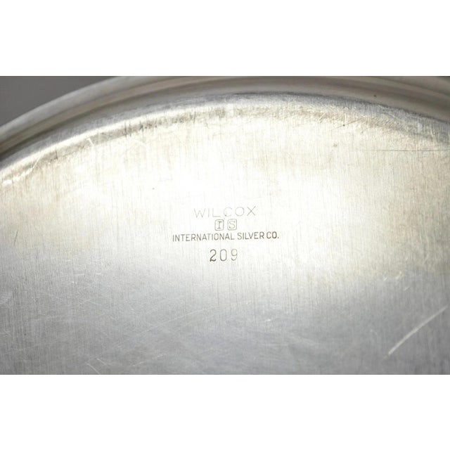Metal Vintage Federal Style Small Indian Silver Plated Coffee Tea Set W/ Wilcox Tray For Sale - Image 7 of 12