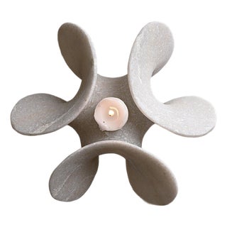 Handcrafted Indian Marble Knot Sculpture – Organic Modern Decorative Accent For Sale