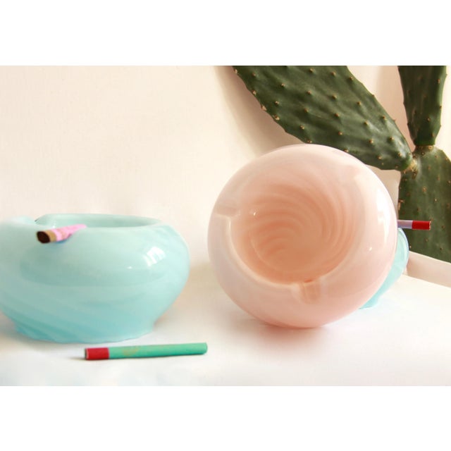 Pink Italian Pink Swirl Murano Glass Caramella Ashtray / Vide Poche, 1970s For Sale - Image 8 of 10