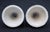 Traditional Pair of Plain White Ceramic Faucet Covers For Sale - Image 3 of 5