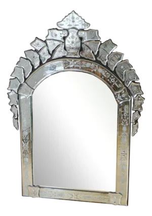 Large Italian Venetian Arched Mirror
