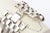Metal Vintage Sterling Silver Modernist Sculptural Link Cuff Bracelet Hallmarked, 1970's For Sale - Image 7 of 9