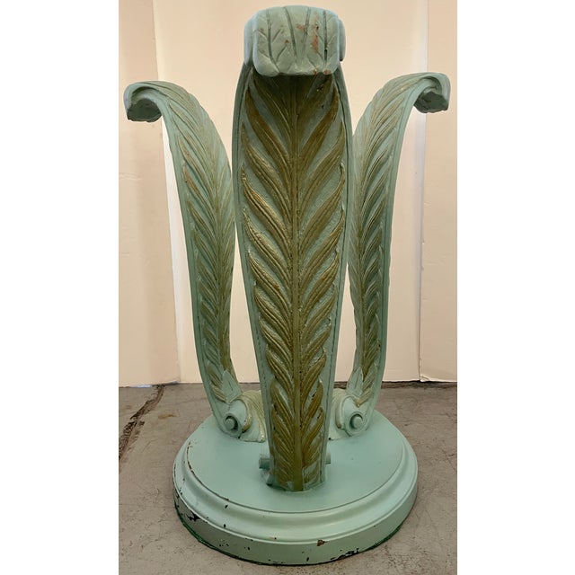 Wood Empire Style Carved Wood Entry Hall/Dining Table For Sale - Image 7 of 10