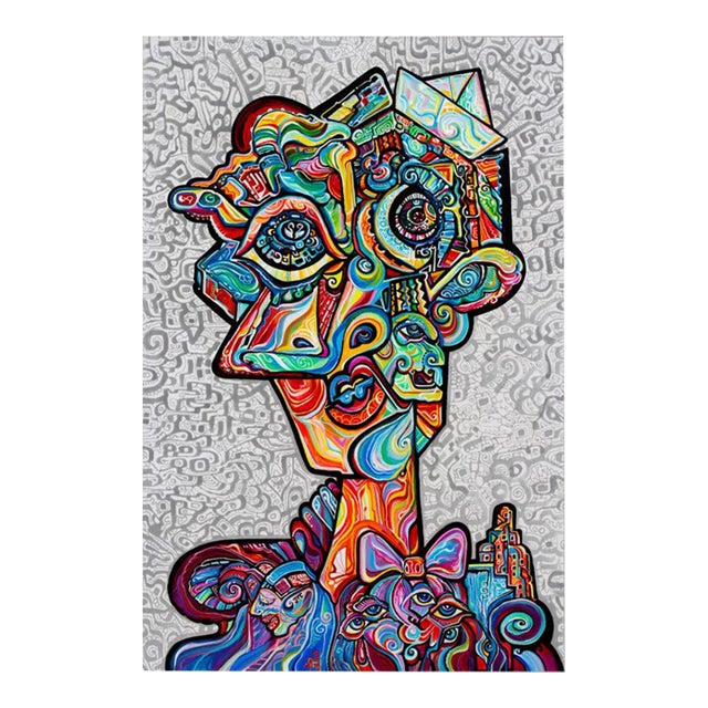 Alexander Arshanksy Cubist Painting "An Idealist" For Sale