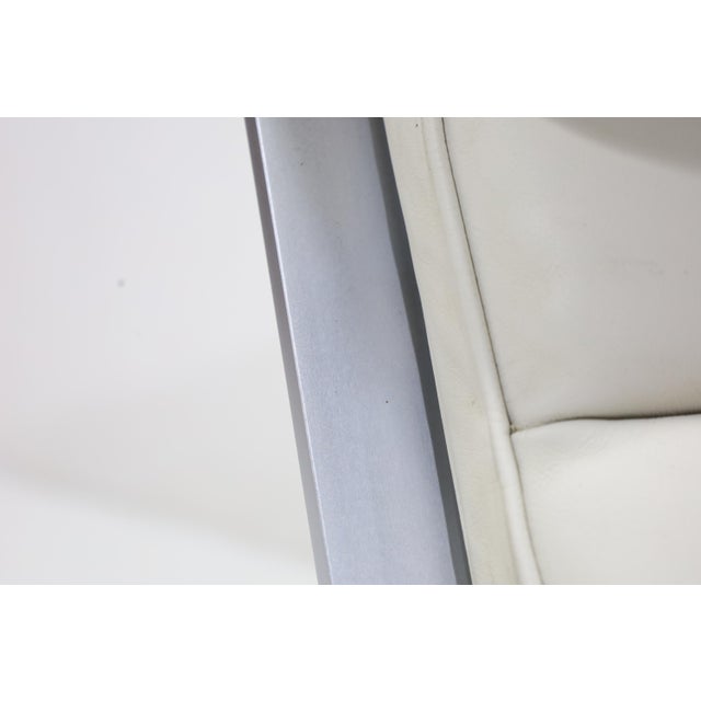White Ari Chair and Ottoman in Leather and Steel by Arne Norell, 1970s For Sale - Image 8 of 12