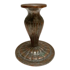 Vintage Copper Pewter Forged Candleholder