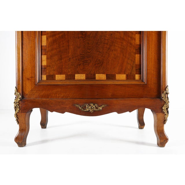 Antique Wooden Cabinet with Inlay and Bronze Decorations, France, 1860 For Sale - Image 4 of 14