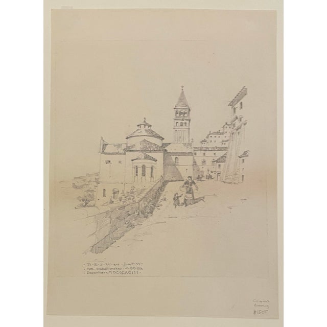 1893 European Architectural Drawing For Sale - Image 4 of 5