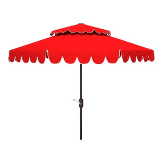 Venice 9 Ft Double Top Umbrella - Red For Sale