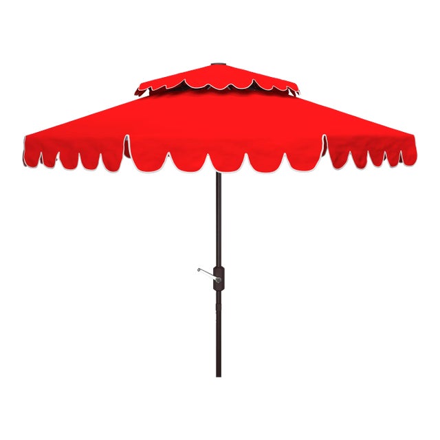 Venice 9 Ft Double Top Umbrella - Red For Sale