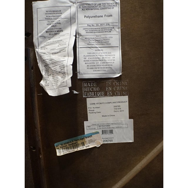 Villa Sonoma Dark Walnut Traditional Contemporary King Size Bed W. Black Faux Leather Upholstered Headboard 115-5151 For Sale - Image 11 of 11